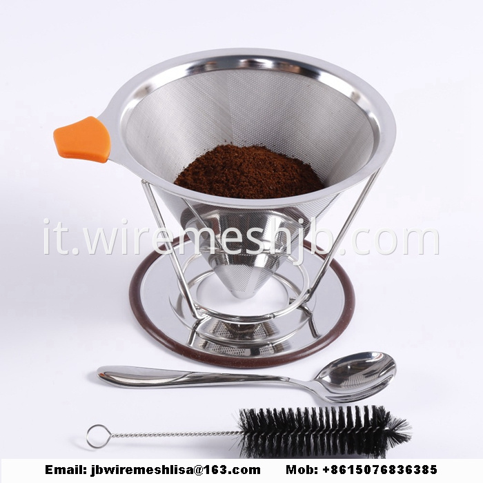 Reusable Stainless Steel Pour Over Coffee Filter 